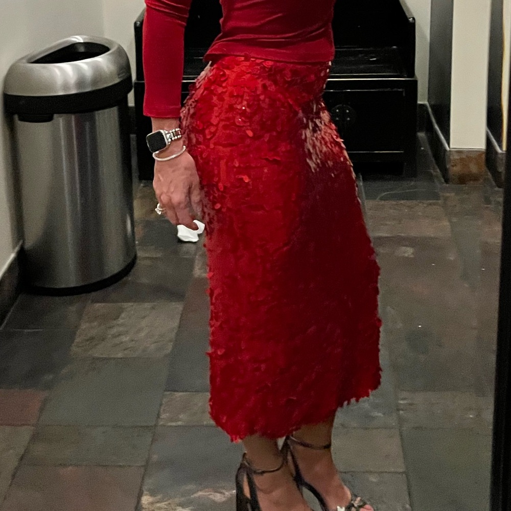 Astr Women's Amos Sequin Midi Skirt | Small - Picture 4 of 4